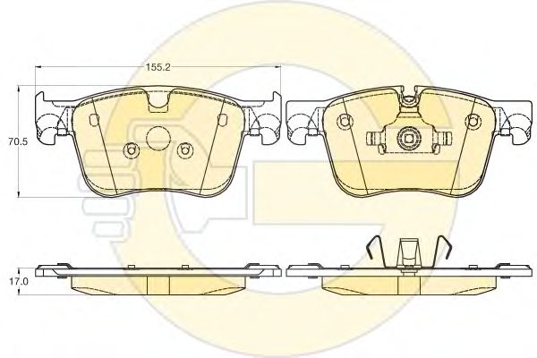 Комплект тормозных колодок, дисковый тормоз GIRLING 6120352