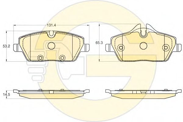 Комплект тормозных колодок, дисковый тормоз GIRLING 6120381