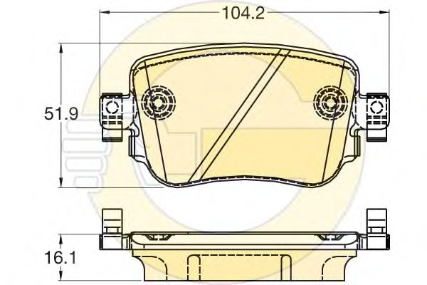 Комплект тормозных колодок, дисковый тормоз GIRLING 6120421