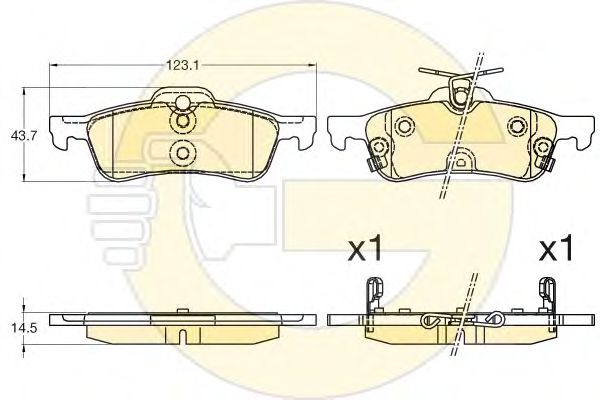 Комплект тормозных колодок, дисковый тормоз GIRLING 6135882