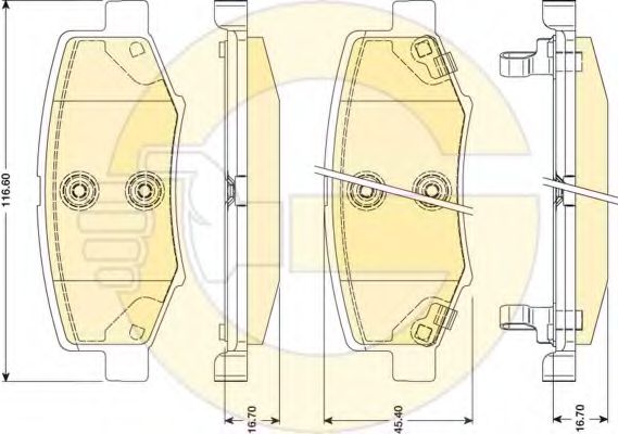 Комплект тормозных колодок, дисковый тормоз GIRLING 6141459