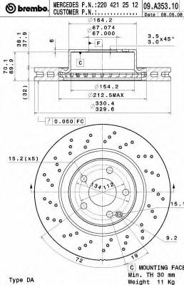 Тормозной диск AP 25276 V