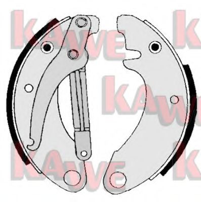 Комплект тормозных колодок KAWE 00400