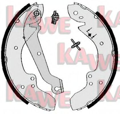 Комплект тормозных колодок KAWE 01370