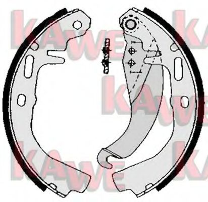 Комплект тормозных колодок KAWE 02500