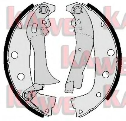 Комплект тормозных колодок KAWE 02980