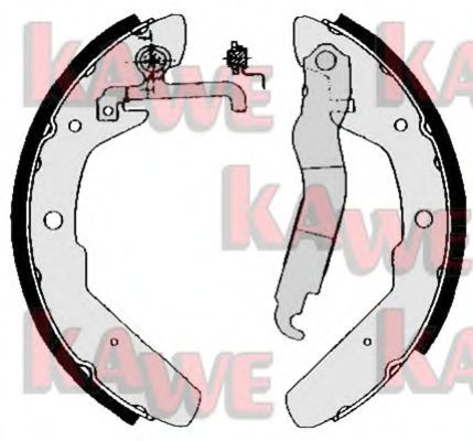Комплект тормозных колодок KAWE 03970