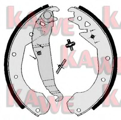 Комплект тормозных колодок KAWE 04650