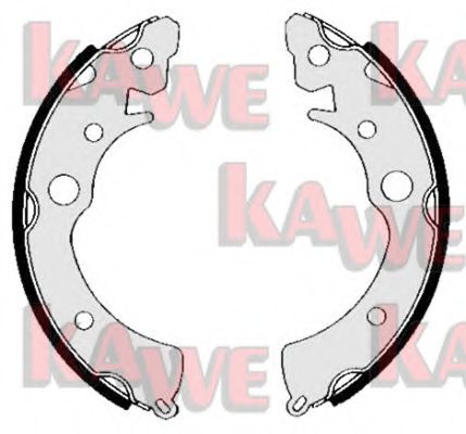 Комплект тормозных колодок KAWE 04810