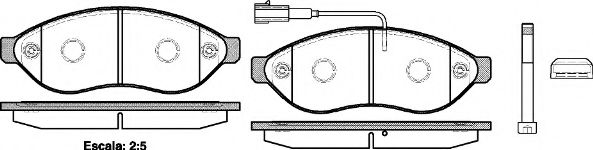 Комплект тормозных колодок, дисковый тормоз KAWE 1237 01