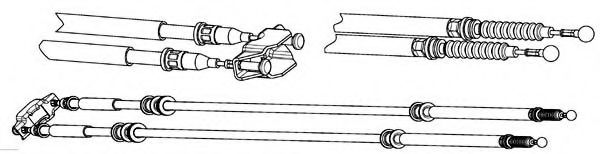 Трос, стояночная тормозная система KAWE OP02220