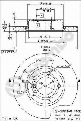 Тормозной диск BRECO BS 8396