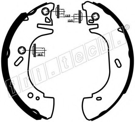 Комплект тормозных колодок fri.tech. 1040.136