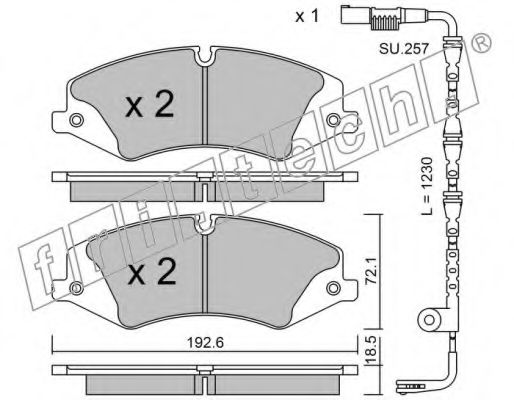Комплект тормозных колодок, дисковый тормоз fri.tech. 853.2W