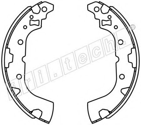 Комплект тормозных колодок, стояночная тормозная система fri.tech. 1064.182