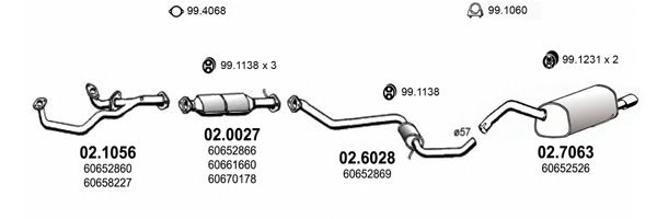 Система выпуска ОГ ASSO ART0017