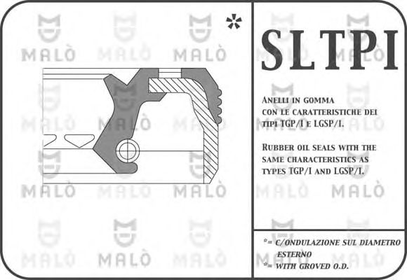 Уплотняющее кольцо, дифференциал MALÒ 1117PIAC