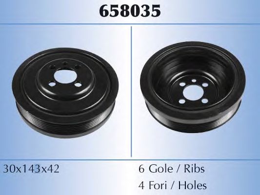 Ременный шкив, коленчатый вал MALÒ 658035BER