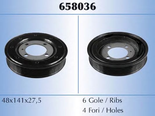 Ременный шкив, коленчатый вал MALÒ 658036