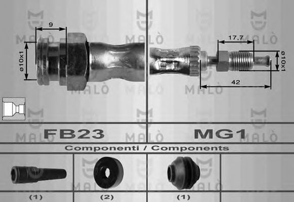 Тормозной шланг MALÒ 8098