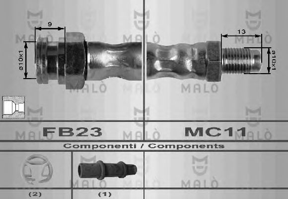 Тормозной шланг MALÒ 8424