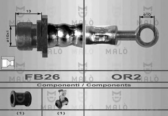 Тормозной шланг MALÒ 8476