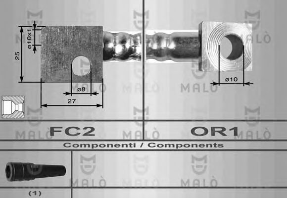 Тормозной шланг BENDIX 19032142