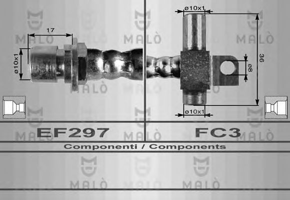 Тормозной шланг MALÒ 8691
