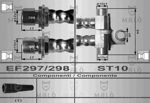 Тормозной шланг MALÒ 8699