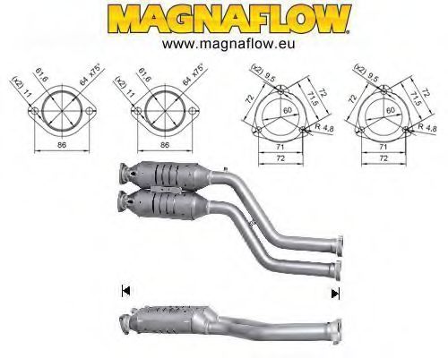 Катализатор MAGNAFLOW 70625