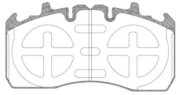 Комплект тормозных колодок, дисковый тормоз WOKING 29291