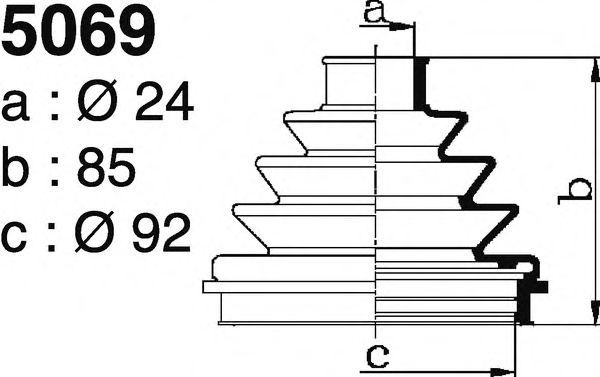 Комплект пылника, приводной вал DEPA 5069