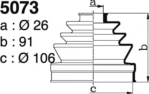 Комплект пылника, приводной вал DEPA 5073