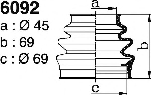 Комплект пылника, приводной вал DEPA 6092