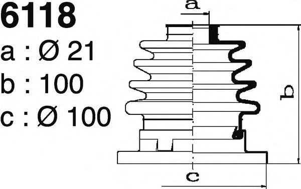 Комплект пылника, приводной вал DEPA 6118