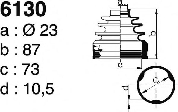 Комплект пылника, приводной вал DEPA 6130