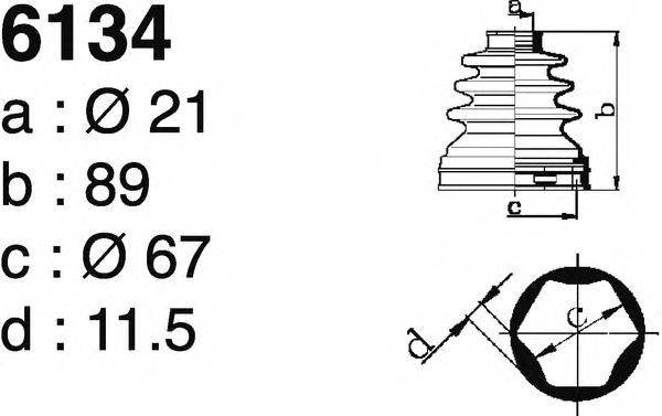 Комплект пылника, приводной вал DEPA 6134