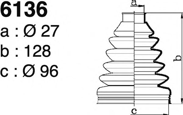 Комплект пылника, приводной вал DEPA 6136