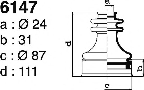 Комплект пылника, приводной вал DEPA 6147