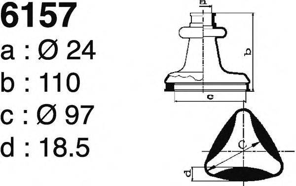 Комплект пылника, приводной вал DEPA 6157