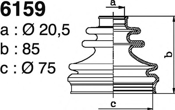Комплект пылника, приводной вал DEPA 6159