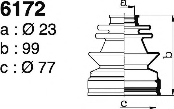 Комплект пылника, приводной вал DEPA 6172