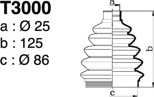 Комплект пылника, приводной вал DEPA T3000