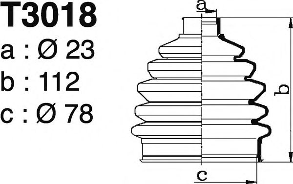 Комплект пылника, приводной вал DEPA T3018