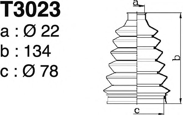 Комплект пылника, приводной вал DEPA T3023