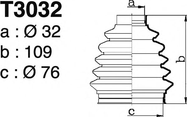 Комплект пылника, приводной вал DEPA T3032