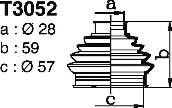 Комплект пылника, приводной вал DEPA T3052