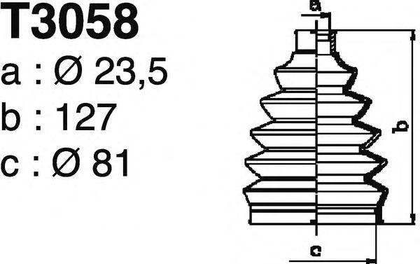 Комплект пылника, приводной вал DEPA T3058