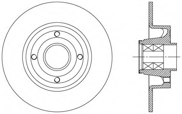 Тормозной диск OPEN PARTS BDA2165.30