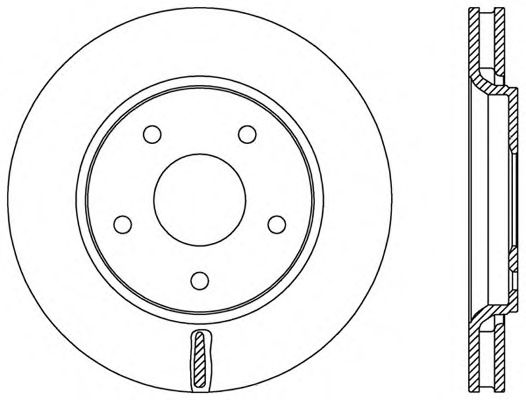 Тормозной диск OPEN PARTS BDA2534.20